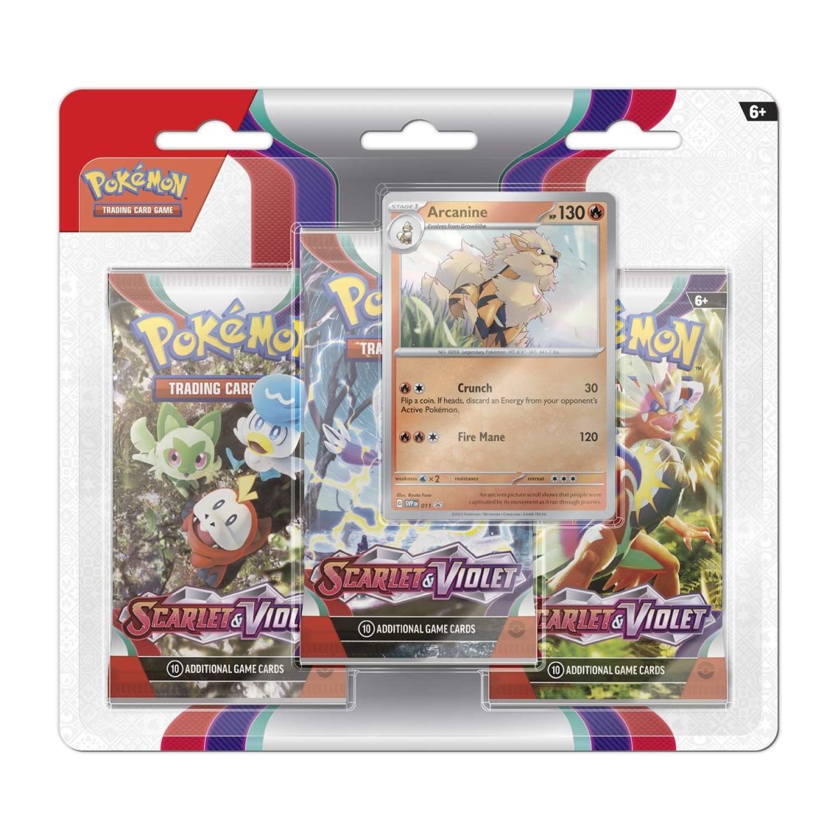 Pokémon - Scarlet & Violet 3 Booster Packs & Arcanine Promo Card