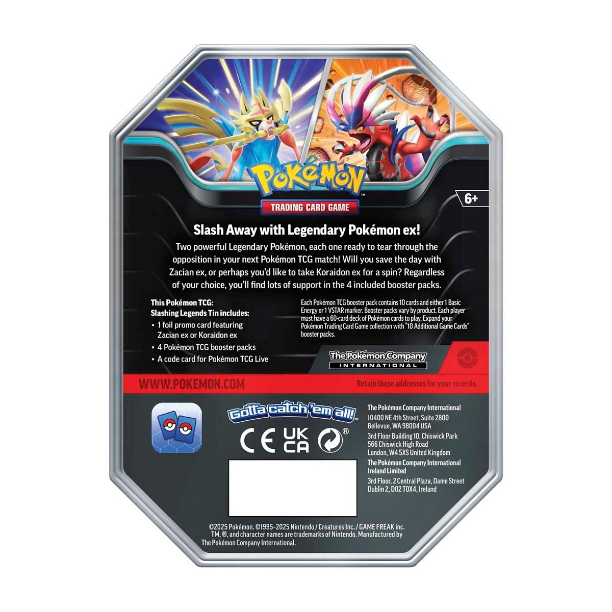 Pokémon TCG: Slashing Legends Tin (Koraidon ex)