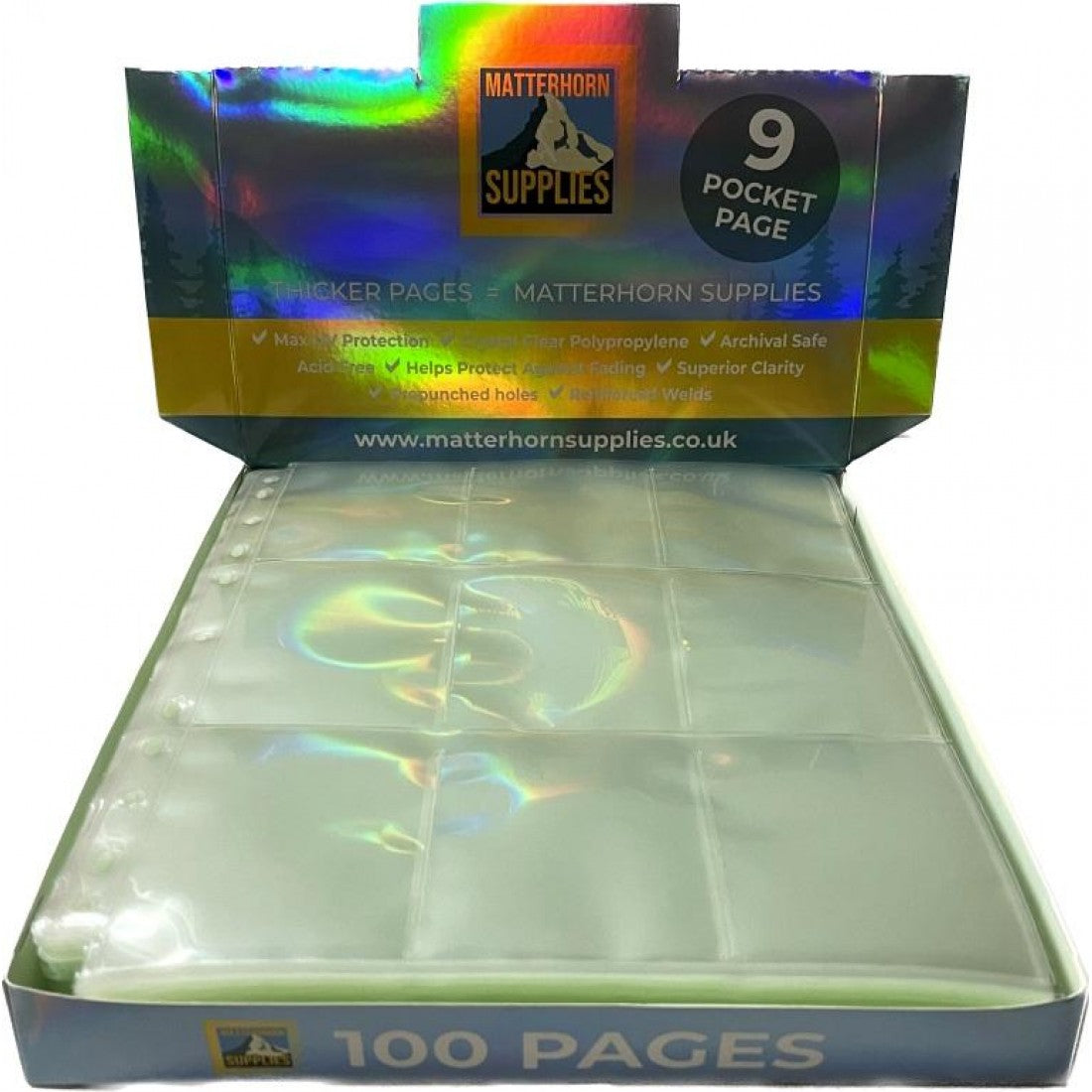 Matterhorn 9-pocket Pages 100-piece Display