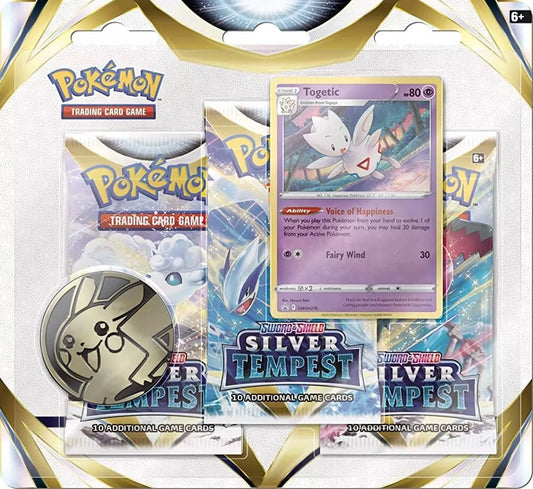 Pokémon Silver Tempest Triple Pack (3 Boosters Togetic Foil Card)
